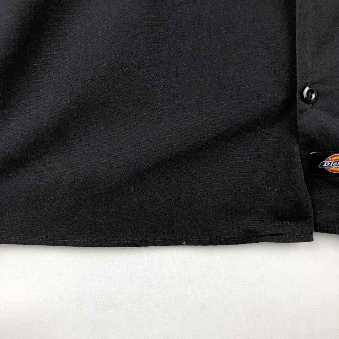 Dickies Firestone BRIDGESTONE Short-Sleeve Work Shirt, Boxy Shirt, Men's Size M (approx.) polyester black type Vintage Second Hand