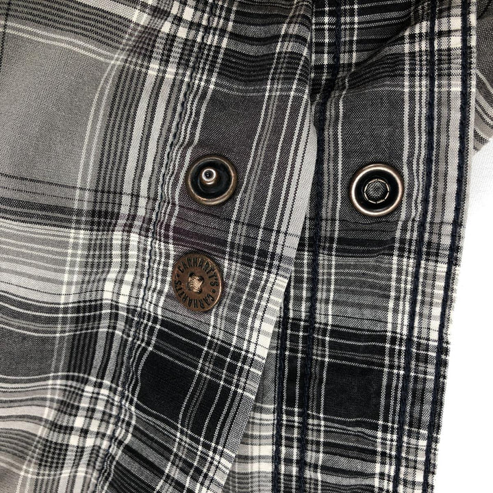 Carhartt Relaxed Fit Short-Sleeve Cotton Check Shirt, Men's Size XXL (approx.) cotton Charcoal Vintage Second Hand