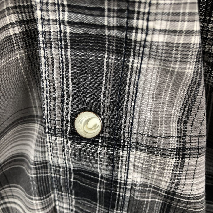 Carhartt Relaxed Fit Short-Sleeve Cotton Check Shirt, Men's Size XXL (approx.) cotton Charcoal Vintage Second Hand