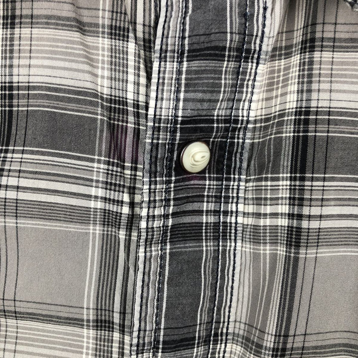 Carhartt Relaxed Fit Short-Sleeve Cotton Check Shirt, Men's Size XXL (approx.) cotton Charcoal Vintage Second Hand