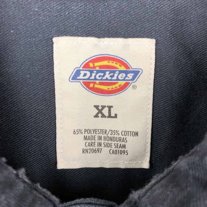 Dickies Skull Pattern Short-Sleeve Work Shirt, Boxy Shirt, Men's Size XL polyester black type Vintage Second Hand