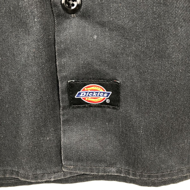 Dickies Skull Pattern Short-Sleeve Work Shirt, Boxy Shirt, Men's Size XL polyester black type Vintage Second Hand