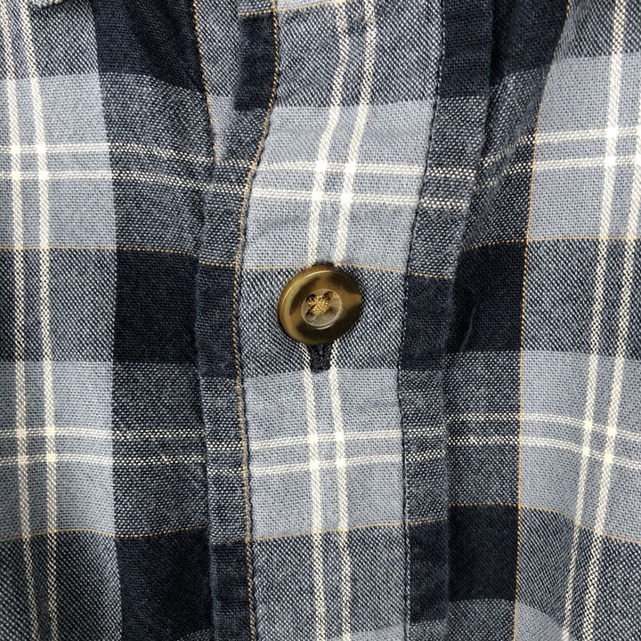 Carhartt Relaxed Fit Check Pattern Button-down Short Sleeve Work Shirt, Men's Medium cotton Navy blue Vintage Second Hand