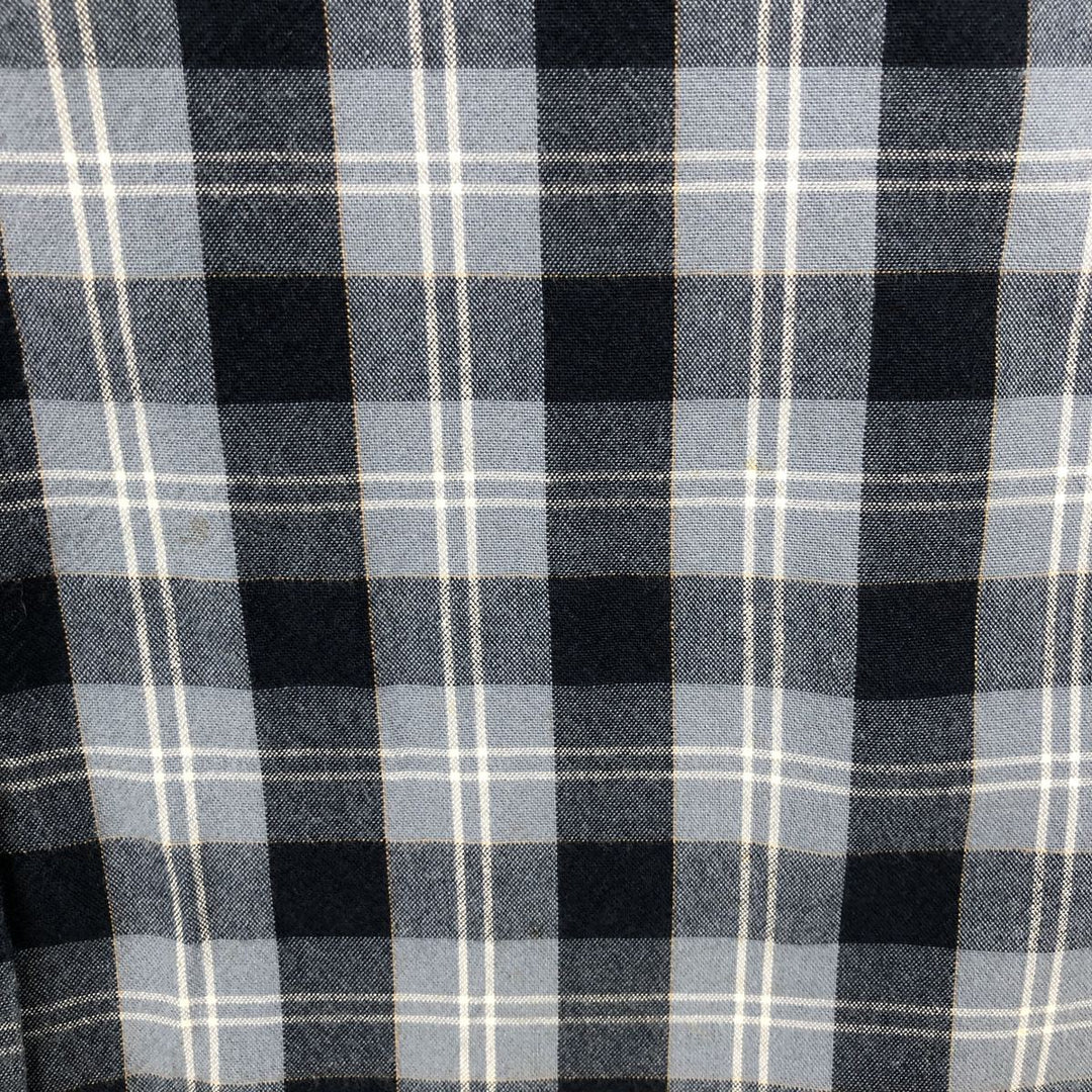 Carhartt Relaxed Fit Check Pattern Button-down Short Sleeve Work Shirt, Men's Medium cotton Navy blue Vintage Second Hand