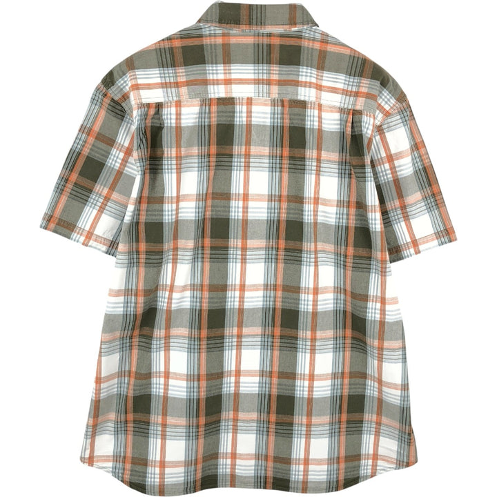 Carhartt RELAXED FIT Check Pattern Short Sleeve Work Shirt Men's XL cotton white type Vintage Second Hand