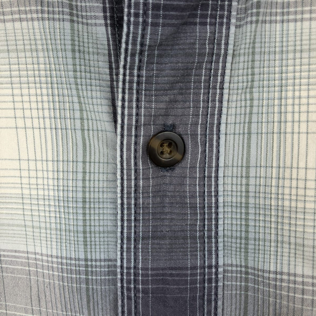 Carhartt Relaxed Fit Ombre Check Button-Down Short Sleeve Work Shirt, Men's Size L cotton gray type Vintage Second Hand