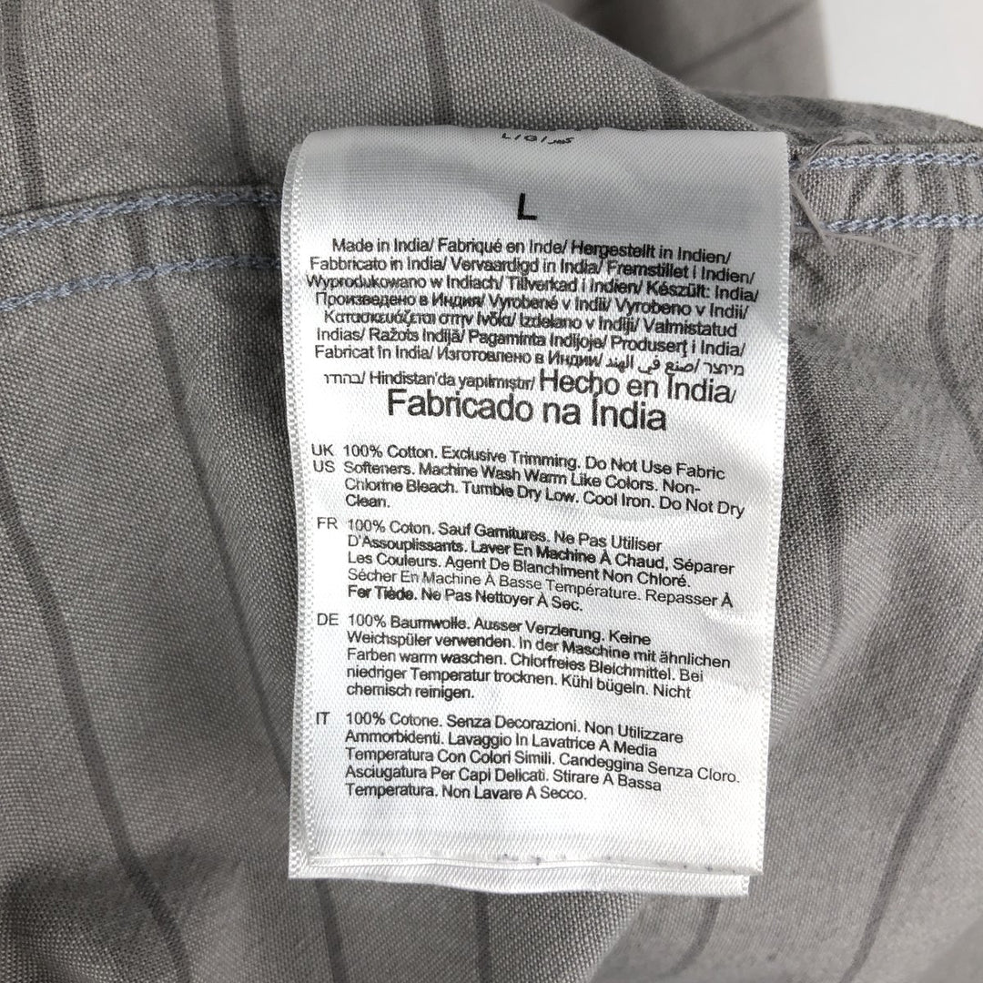 Carhartt Loose Fit Striped Button-Down Short Sleeve Work Shirt, Men's Size L cotton gray type Vintage Second Hand