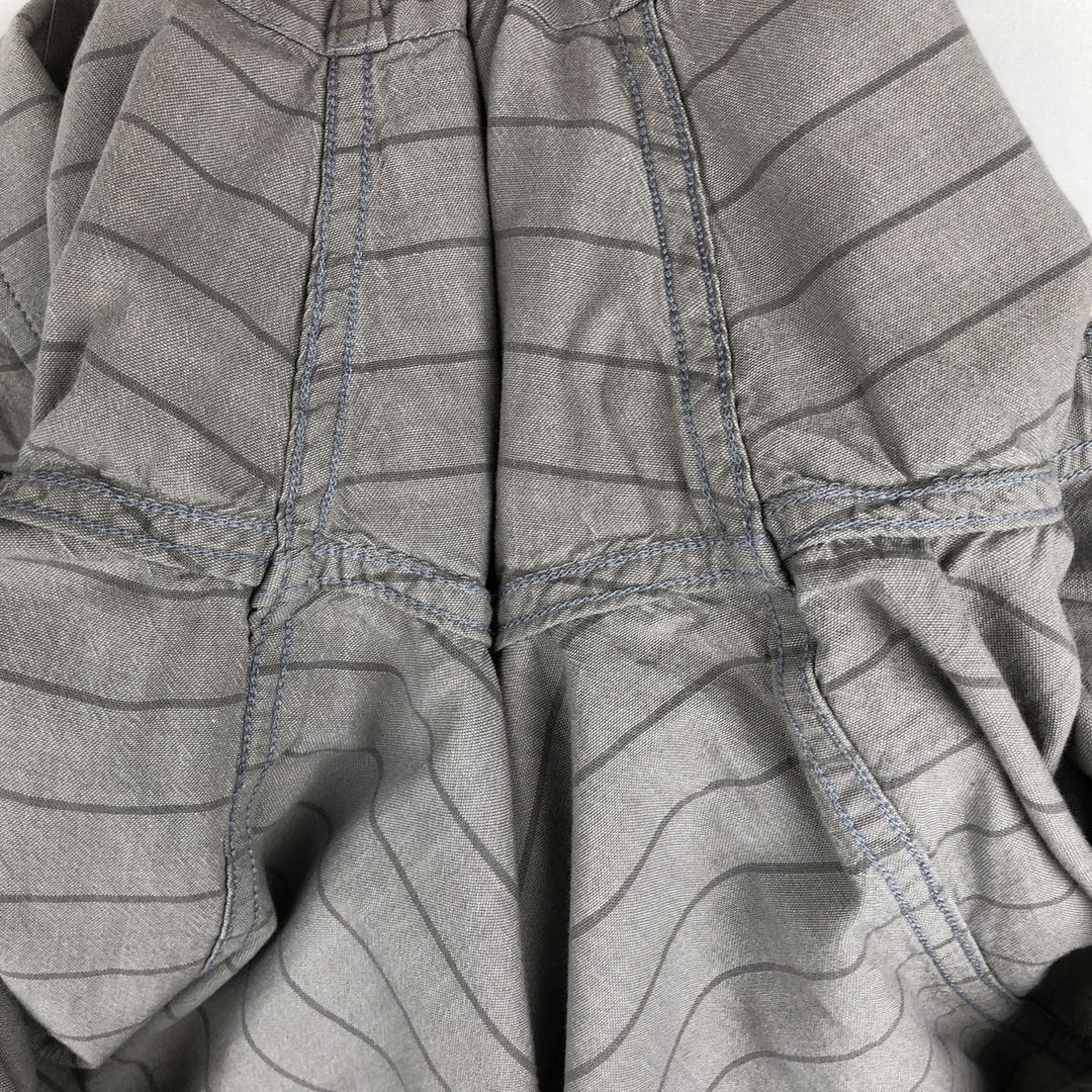Carhartt Loose Fit Striped Button-Down Short Sleeve Work Shirt, Men's Size L cotton gray type Vintage Second Hand