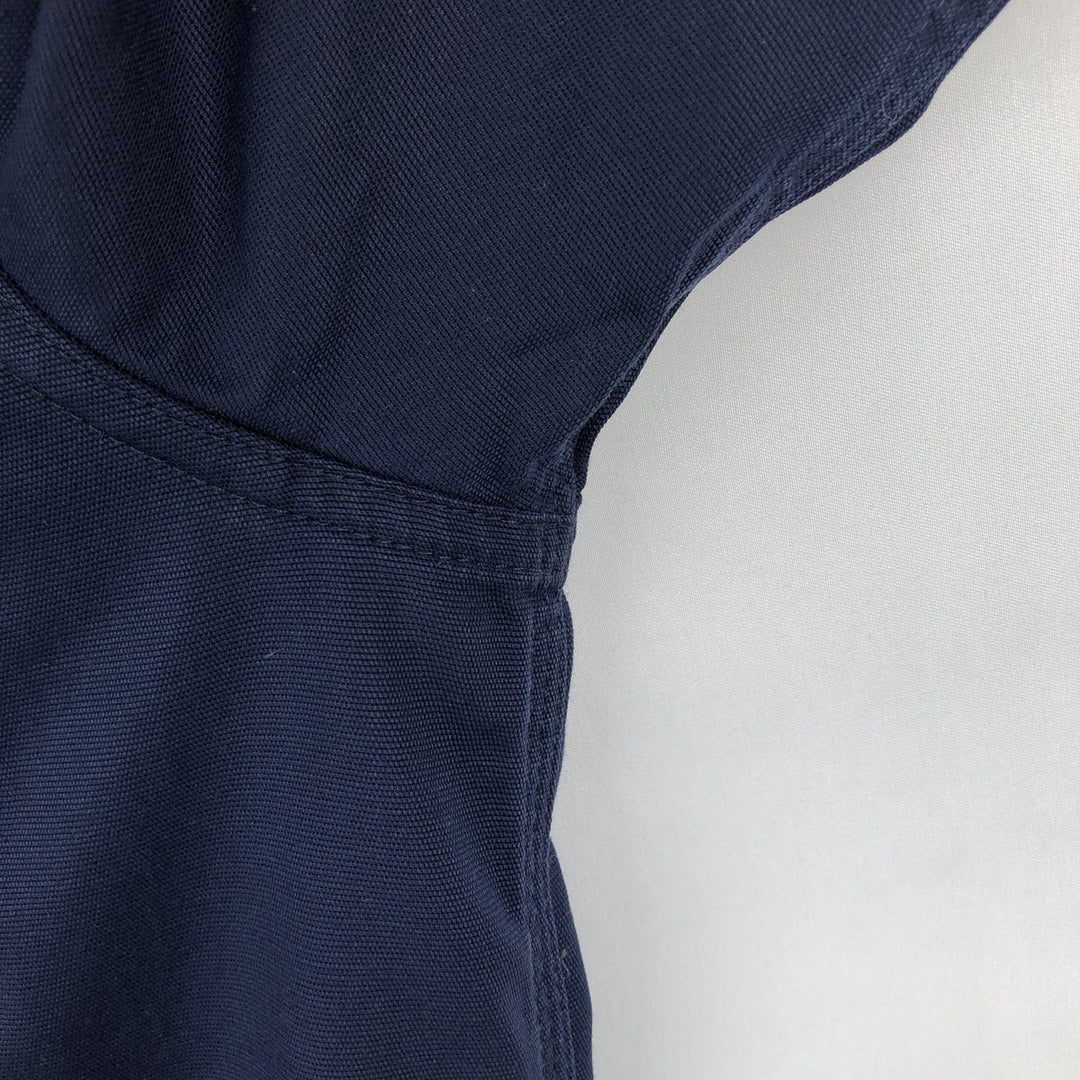 Carhartt Relaxed Fit Button-down Short Sleeve Work Shirt, Men's Size L cotton navy blue type Vintage Second Hand