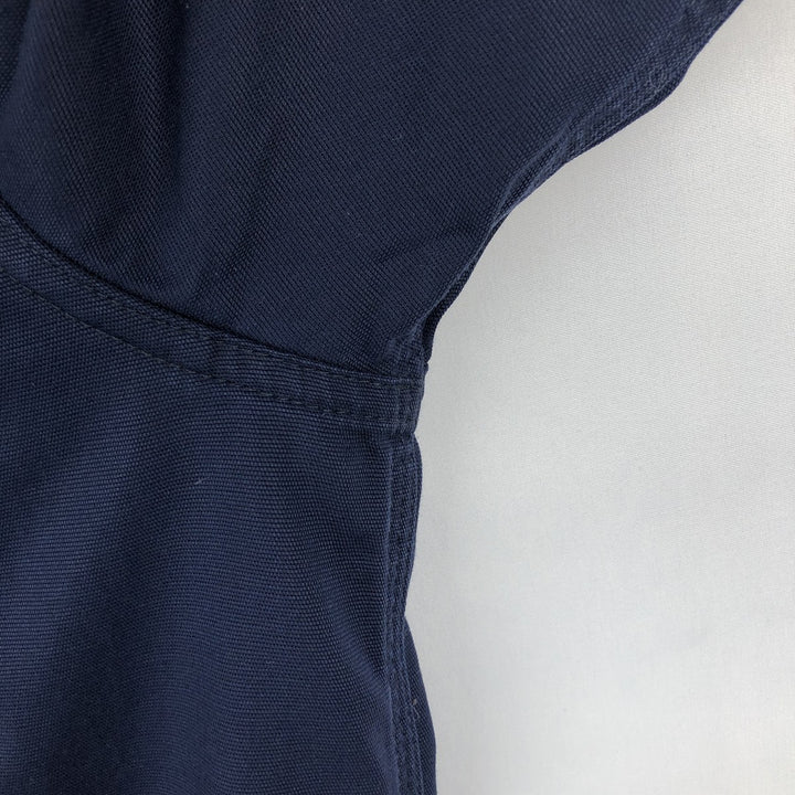 Carhartt Relaxed Fit Button-down Short Sleeve Work Shirt, Men's Size L cotton navy blue type Vintage Second Hand