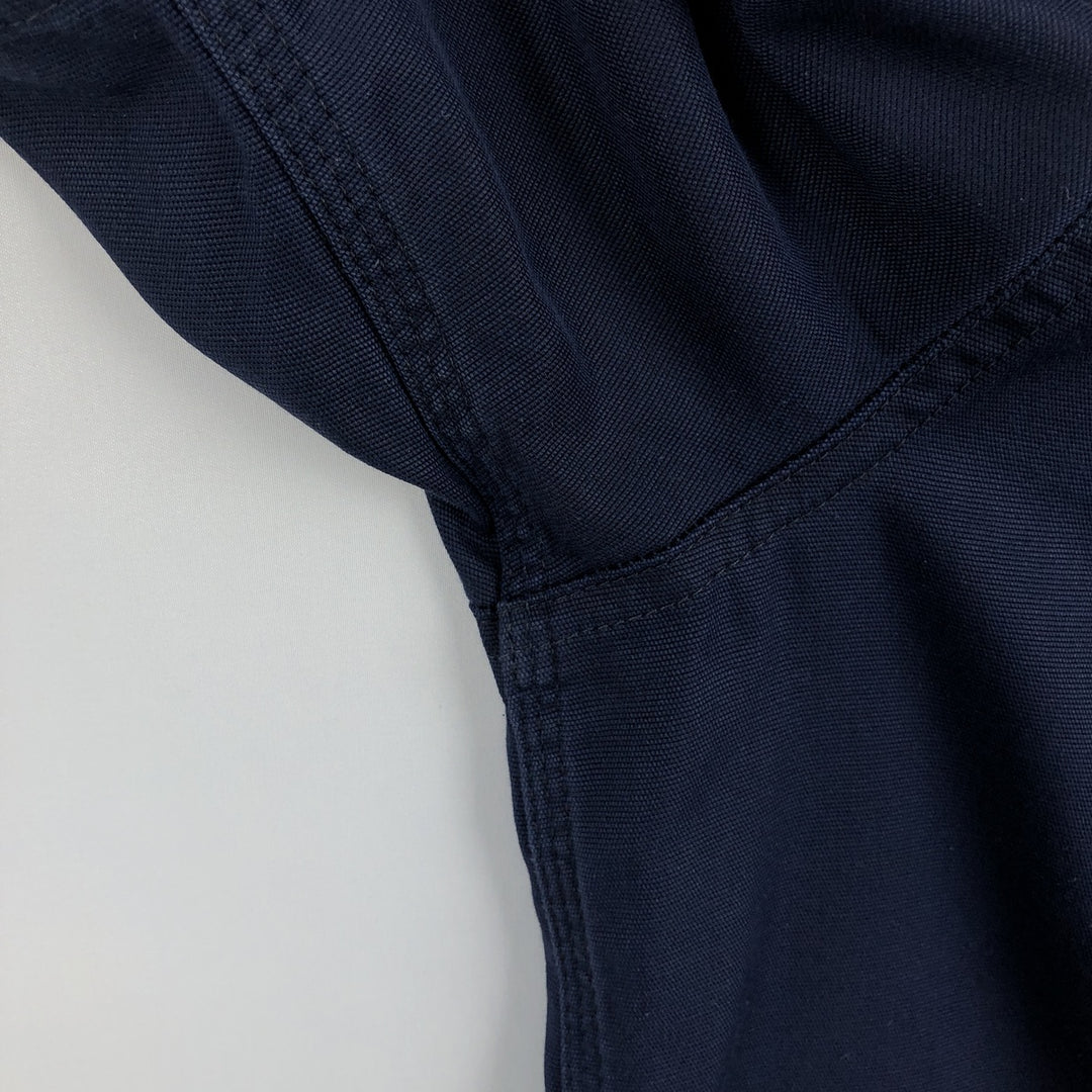 Carhartt Relaxed Fit Button-down Short Sleeve Work Shirt, Men's Size L cotton navy blue type Vintage Second Hand