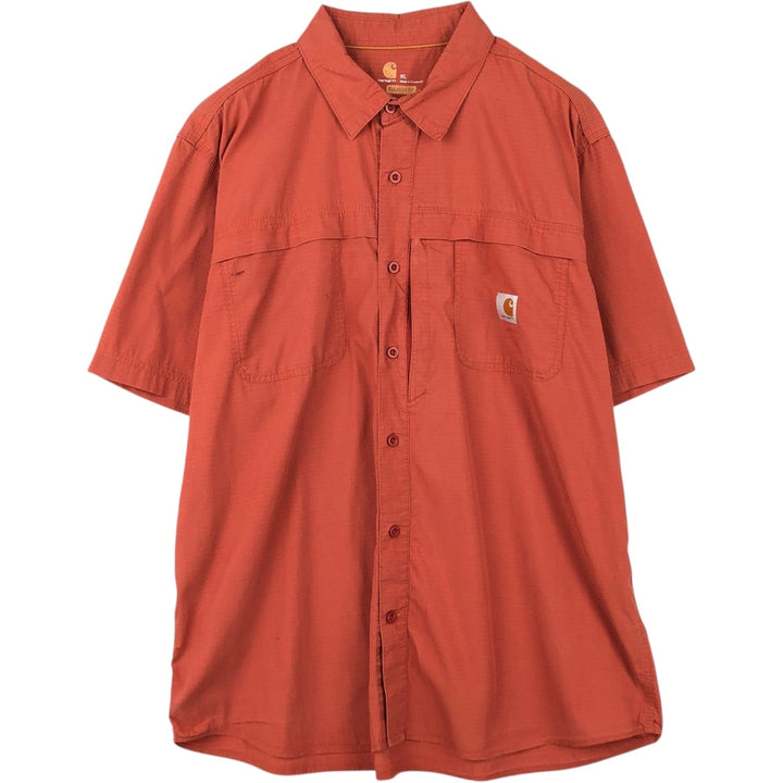 Carhartt Relaxed Fit Ripstop Short-Sleeve Work Shirt, Men's Size XL (approx.) cotton orange type Vintage Second Hand