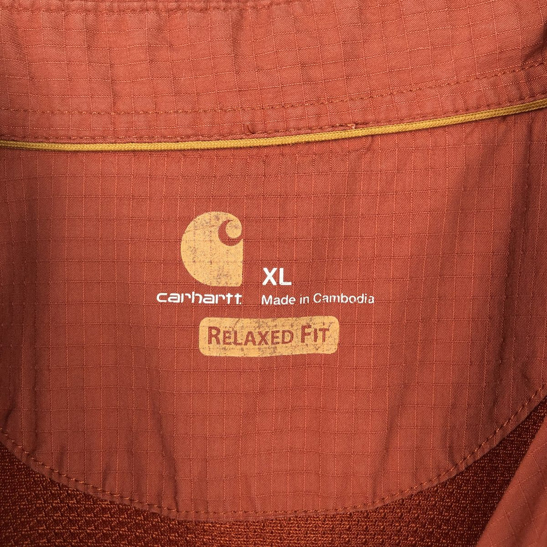 Carhartt Relaxed Fit Ripstop Short-Sleeve Work Shirt, Men's Size XL (approx.) cotton orange type Vintage Second Hand