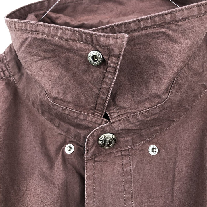 Harley-Davidson Hidden Button Down Short Sleeve Work Shirt Box Shirt Men's XL cotton brown type Vintage Second Hand