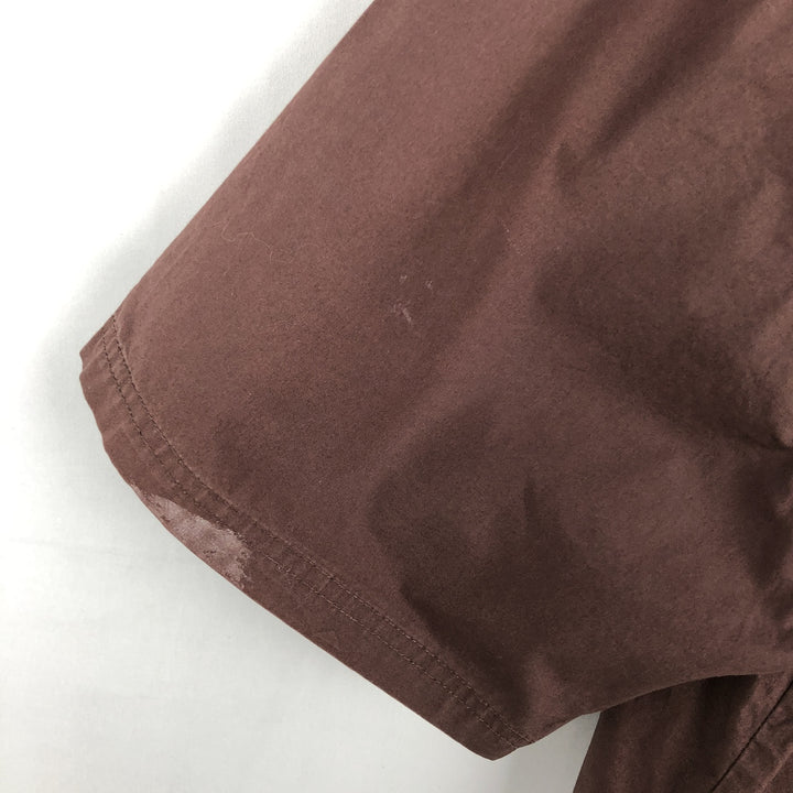 Harley-Davidson Hidden Button Down Short Sleeve Work Shirt Box Shirt Men's XL cotton brown type Vintage Second Hand