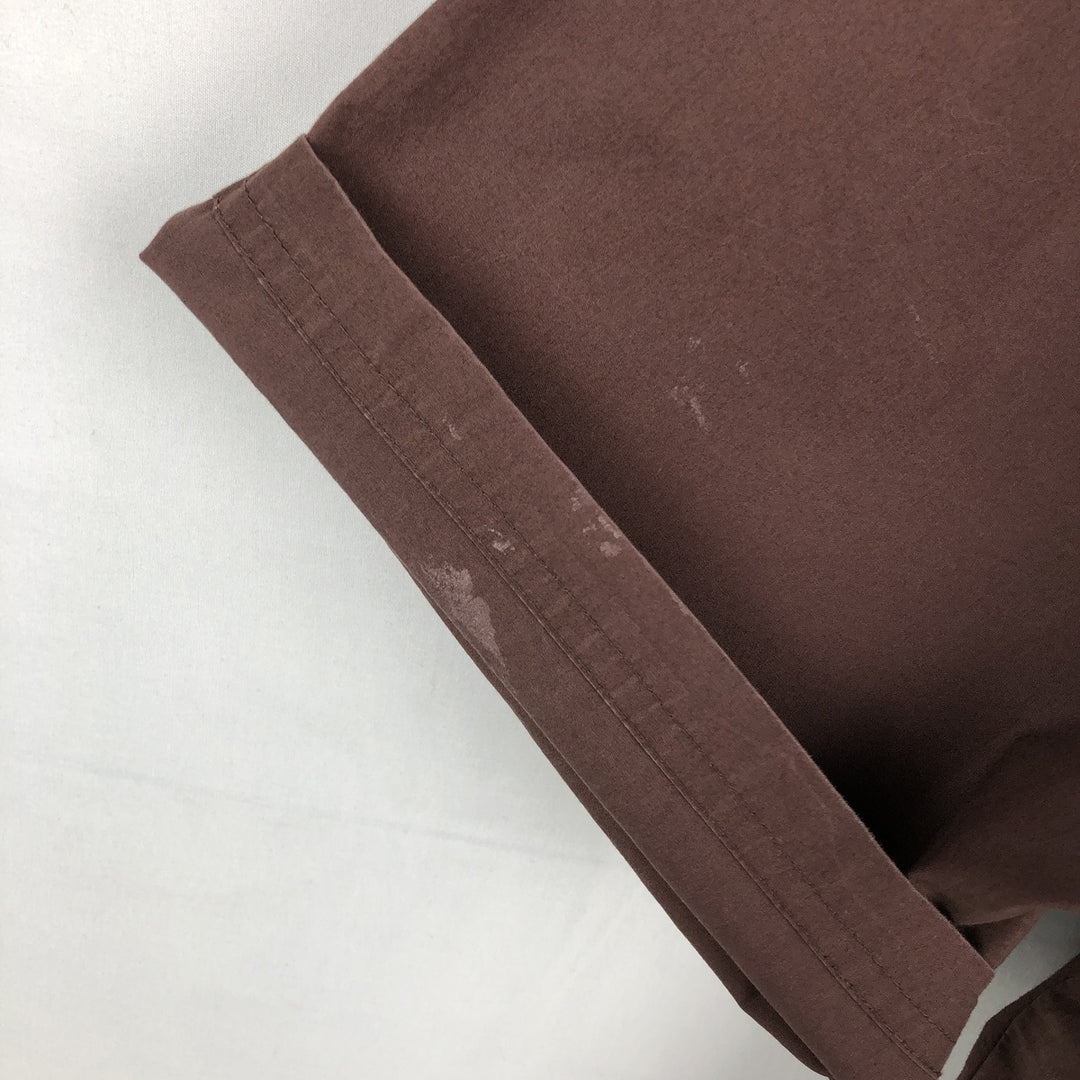Harley-Davidson Hidden Button Down Short Sleeve Work Shirt Box Shirt Men's XL cotton brown type Vintage Second Hand