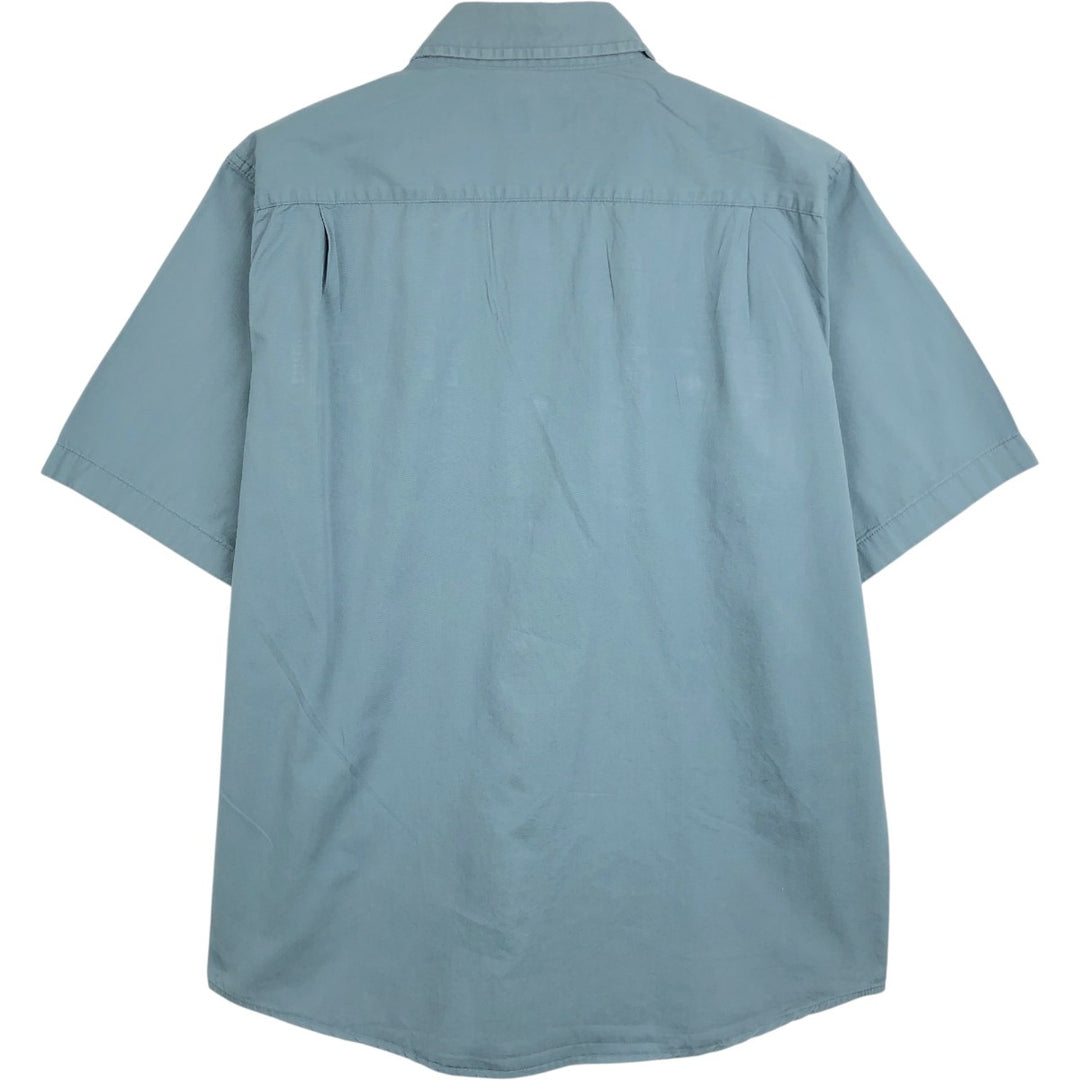 Wrangler short-sleeved cotton shirt, men's size M (approx.), vintage. cotton blue type Vintage Second Hand