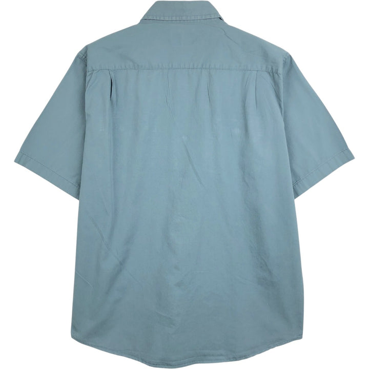 Wrangler short-sleeved cotton shirt, men's size M (approx.), vintage. cotton blue type Vintage Second Hand