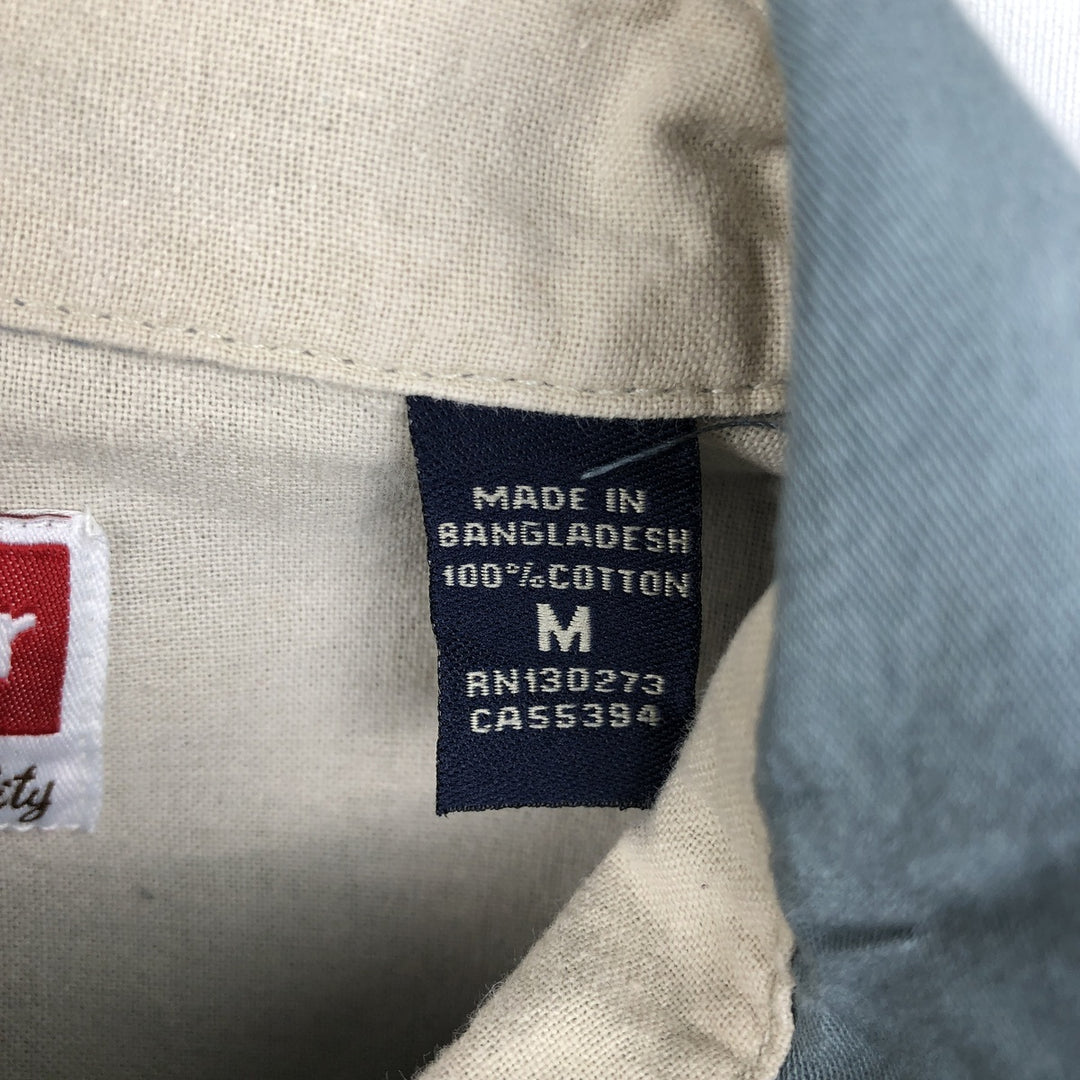 Wrangler short-sleeved cotton shirt, men's size M (approx.), vintage. cotton blue type Vintage Second Hand