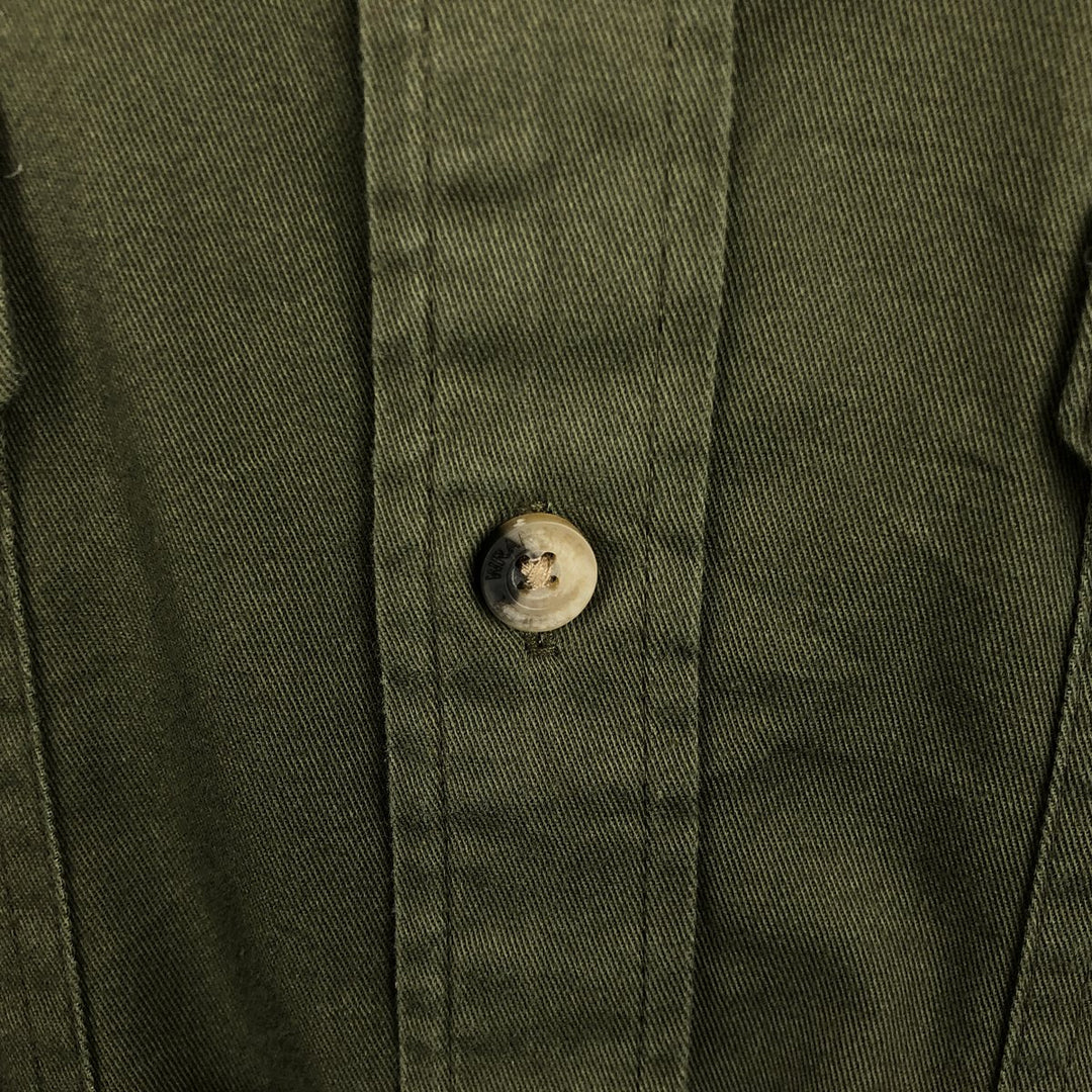 Wrangler Short-Sleeve Cotton Shirt, Men's Size L (approx.) cotton Khaki type Vintage Second Hand