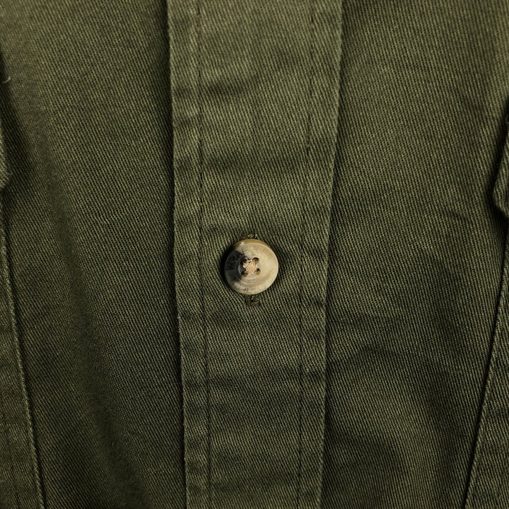 Wrangler Short-Sleeve Cotton Shirt, Men's Size L (approx.) cotton Khaki type Vintage Second Hand