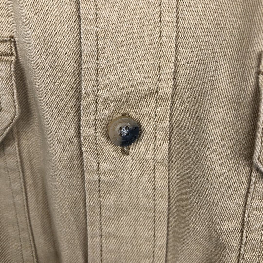 Wrangler Short-Sleeve Cotton Shirt, Men's Size S (approx.) cotton Beige type Vintage Second Hand