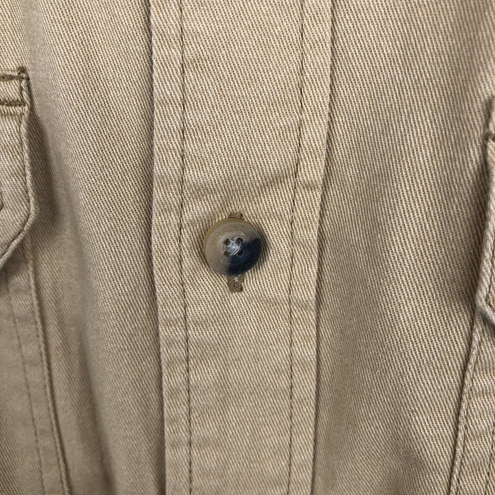 Wrangler Short-Sleeve Cotton Shirt, Men's Size S (approx.) cotton Beige type Vintage Second Hand