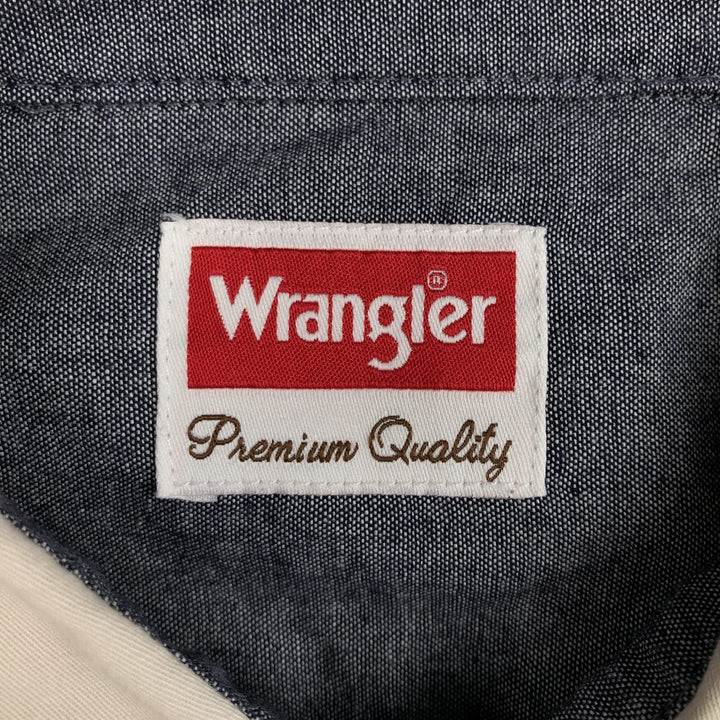 Wrangler Short-Sleeve Cotton Shirt, Men's Size XL (approx.) cotton ivory Vintage Second Hand