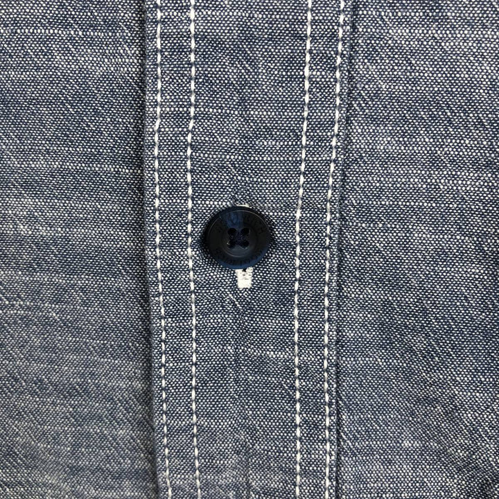 Woolrich short-sleeved chambray shirt, men's size M (equivalent to size M) cotton blue type Vintage Second Hand