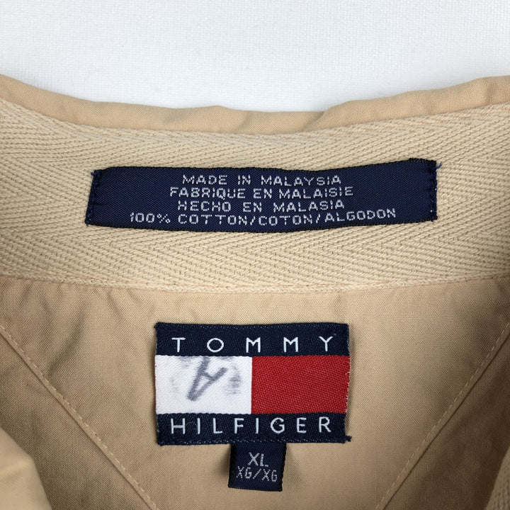 1990'S Tommy Hilfiger Short-Sleeve Cotton Shirt, Men's Size XL (Vintage) cotton Beige type Vintage Second Hand