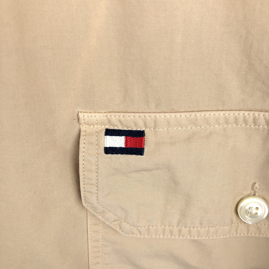 1990'S Tommy Hilfiger Short-Sleeve Cotton Shirt, Men's Size XL (Vintage) cotton Beige type Vintage Second Hand