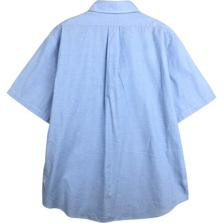 Brooks Brothers 1818 REGENT Short-Sleeve Button-Down Shirt, Men's Size XL (approx.) cotton Blue type light blue Vintage Second Hand