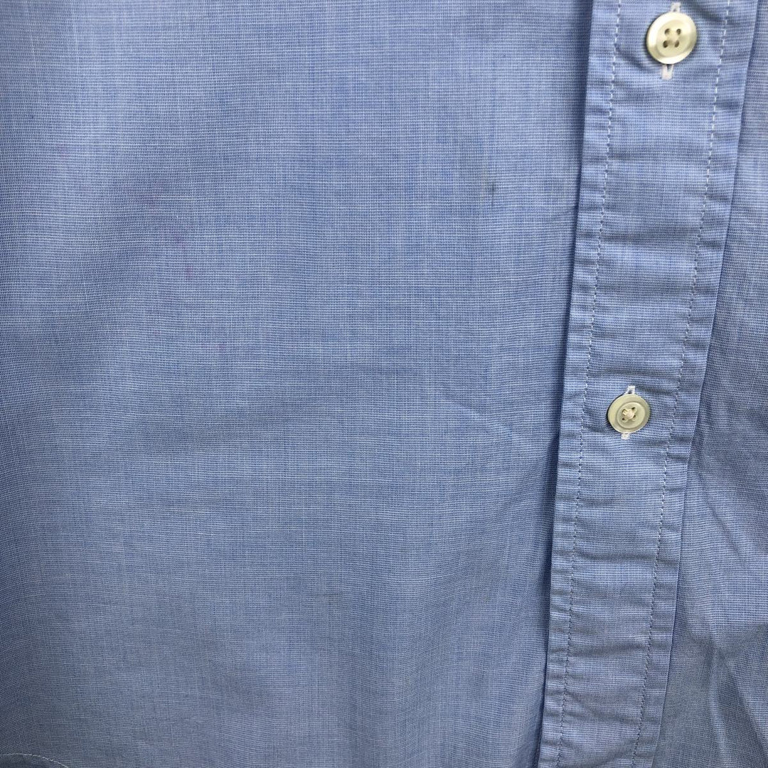Brooks Brothers 1818 REGENT Short-Sleeve Button-Down Shirt, Men's Size XL (approx.) cotton Blue type light blue Vintage Second Hand