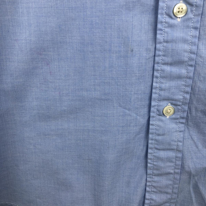 Brooks Brothers 1818 REGENT Short-Sleeve Button-Down Shirt, Men's Size XL (approx.) cotton Blue type light blue Vintage Second Hand