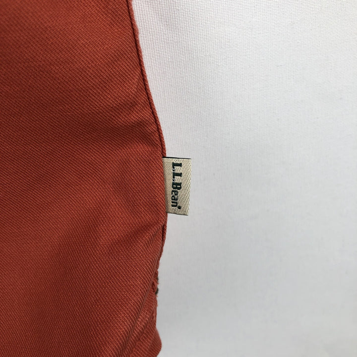 90s-00'S L.L.Bean Traditional Fit Short-Sleeve Cotton Shirt, Men's Size M (approx.) cotton orange type Vintage Second Hand