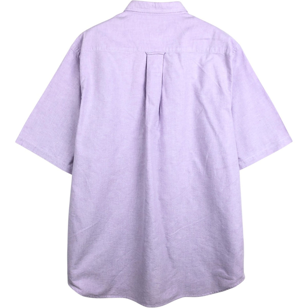90'S NAUTICA short sleeve button down shirt, men's XL size, vintage cotton purple type Vintage Second Hand