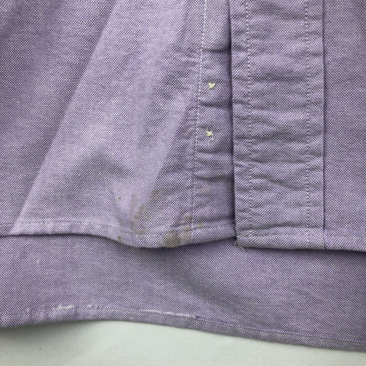 90'S NAUTICA short sleeve button down shirt, men's XL size, vintage cotton purple type Vintage Second Hand