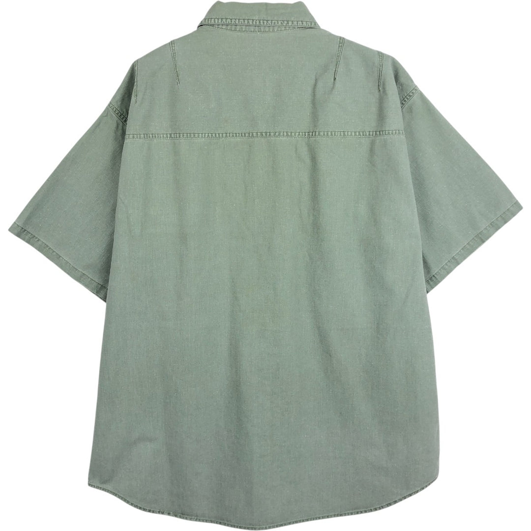 1990'S Columbia White Tag Short-Sleeve Shirt, Men's Size XL (Vintage) unclear Khaki type sage green Vintage Second Hand