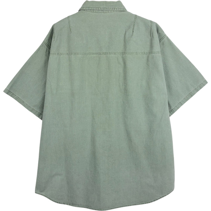 1990'S Columbia White Tag Short-Sleeve Shirt, Men's Size XL (Vintage) unclear Khaki type sage green Vintage Second Hand