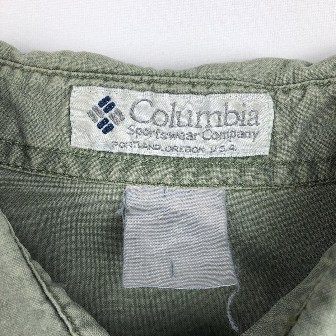 1990'S Columbia White Tag Short-Sleeve Shirt, Men's Size XL (Vintage) unclear Khaki type sage green Vintage Second Hand