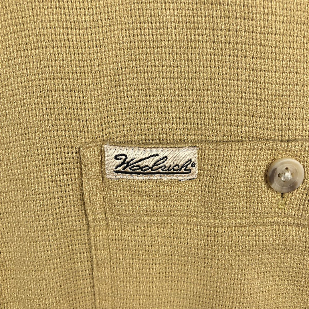90s-00'S Woolrich short-sleeved cotton shirt, men's size L (approx.) cotton ocher yellow type Vintage Second Hand