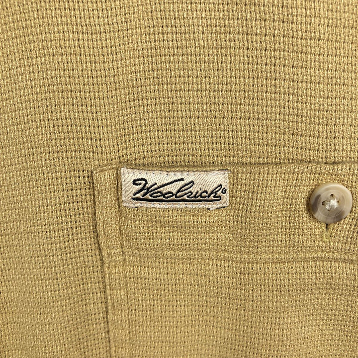 90s-00'S Woolrich short-sleeved cotton shirt, men's size L (approx.) cotton ocher yellow type Vintage Second Hand