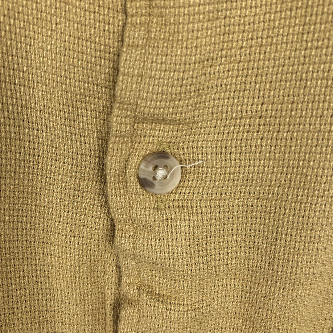 90s-00'S Woolrich short-sleeved cotton shirt, men's size L (approx.) cotton ocher yellow type Vintage Second Hand