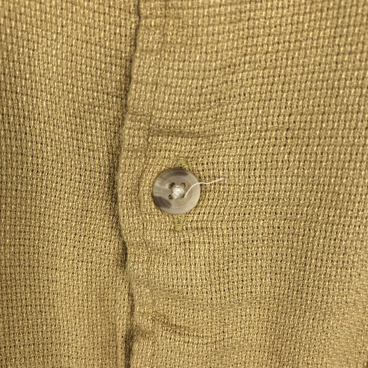 90s-00'S Woolrich short-sleeved cotton shirt, men's size L (approx.) cotton ocher yellow type Vintage Second Hand