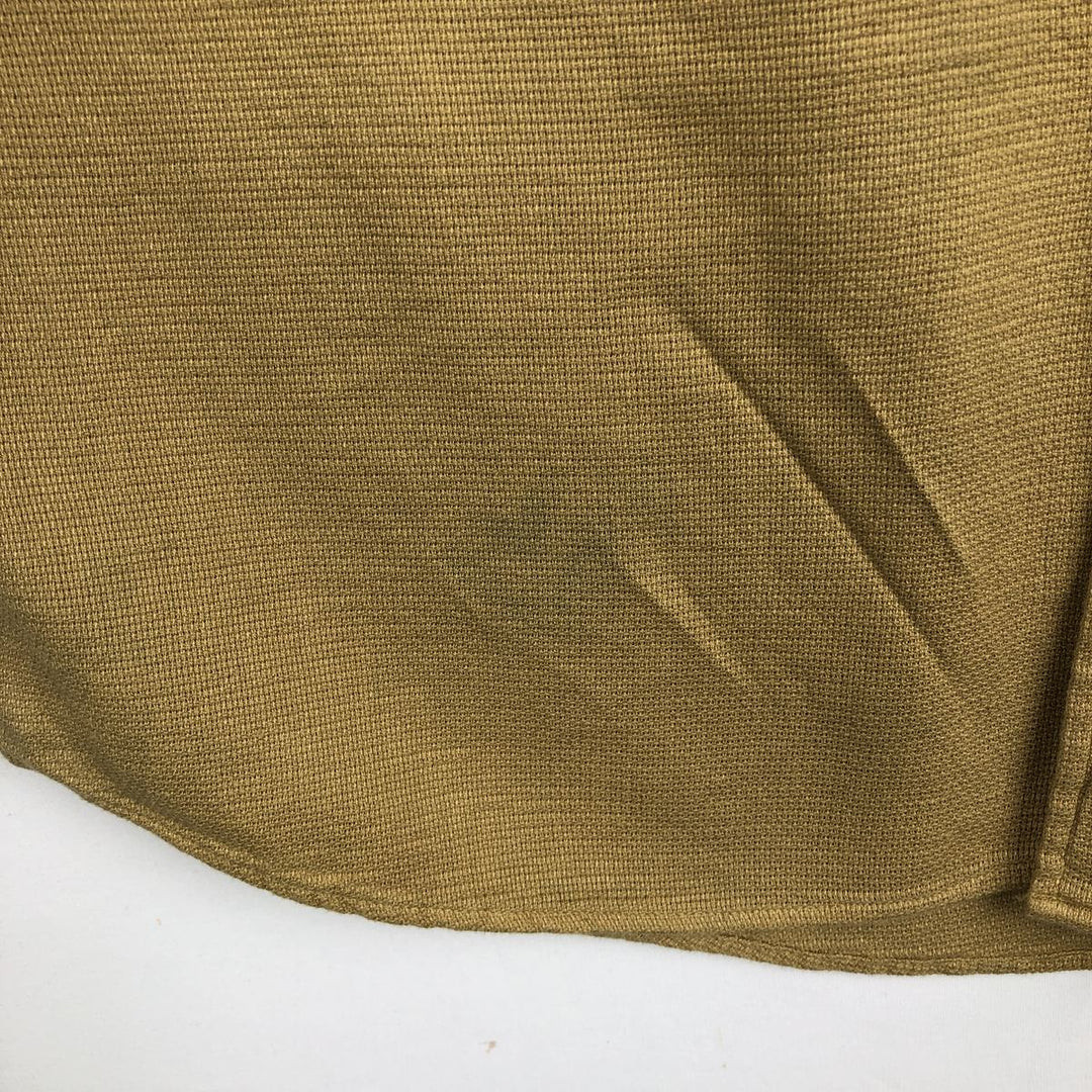 90s-00'S Woolrich short-sleeved cotton shirt, men's size L (approx.) cotton ocher yellow type Vintage Second Hand