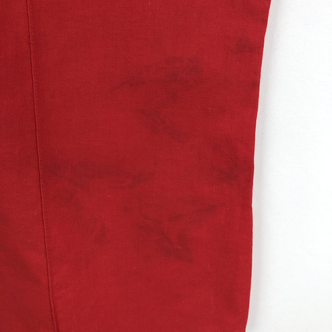 80s-90'S St. John's Bay Short-Sleeve Cotton Shirt, Made in USA, Men's Size L (approx.), Vintage cotton red type Vintage Second Hand