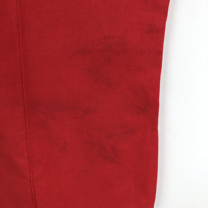 80s-90'S St. John's Bay Short-Sleeve Cotton Shirt, Made in USA, Men's Size L (approx.), Vintage cotton red type Vintage Second Hand