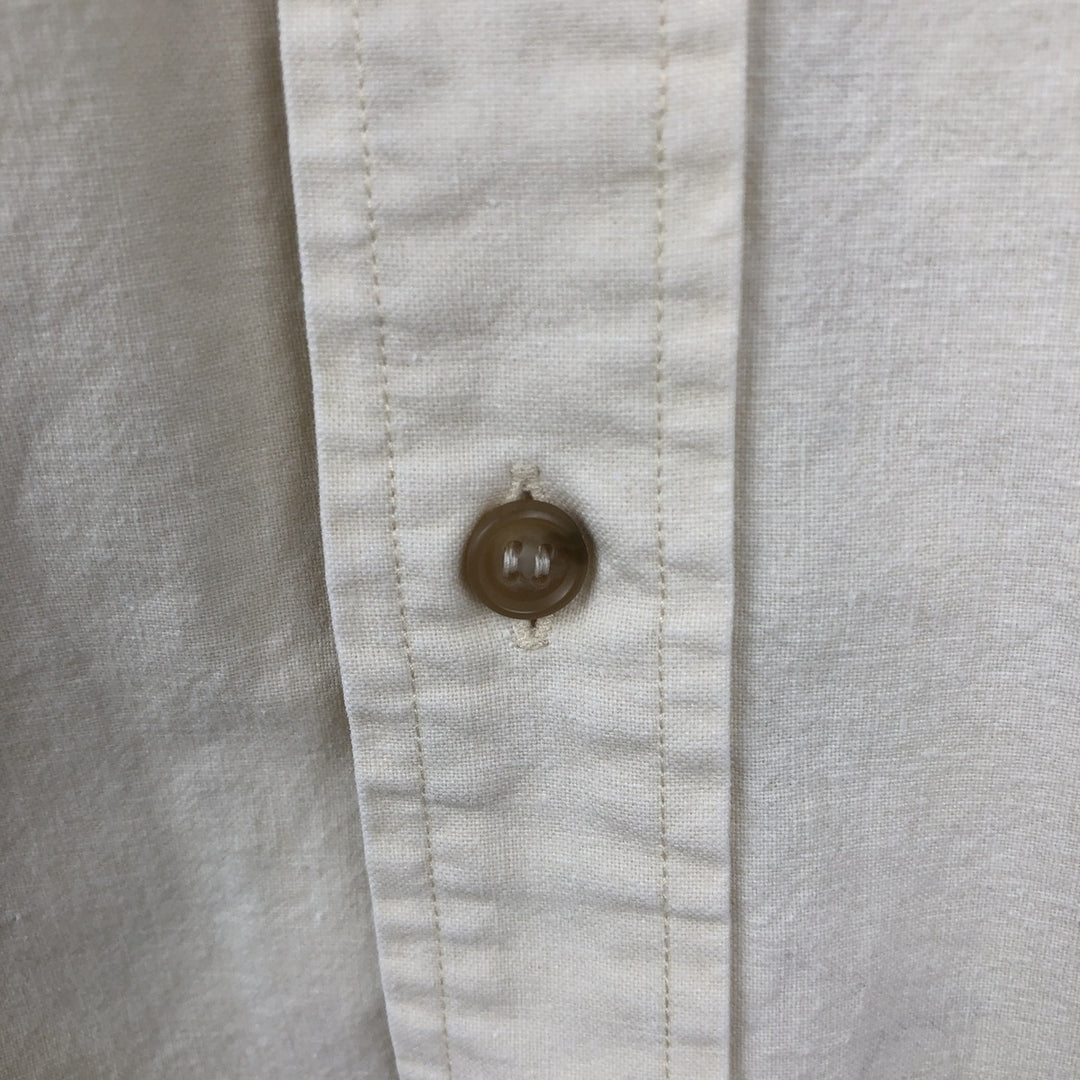1970'S Woolrich Short-Sleeve Button-Down Safari Shirt, Men's Size M (approx.), Vintage unclear ivory Vintage Second Hand