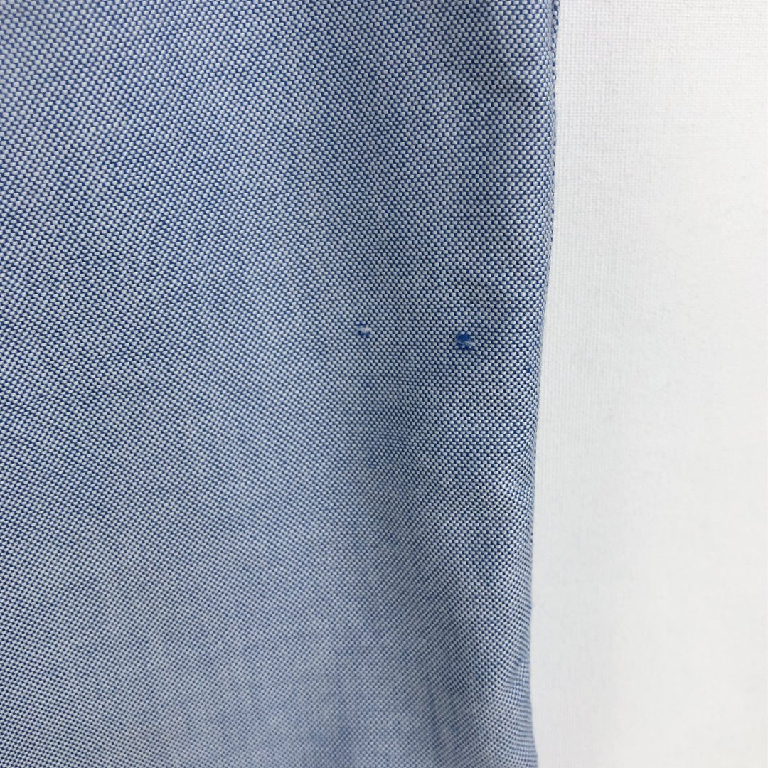 70s-80'S L.L.Bean Short-Sleeve Button-Down Shirt, Made in USA, Men's Size XL (Equivalent), Vintage cotton Blue type light blue Vintage Second Hand