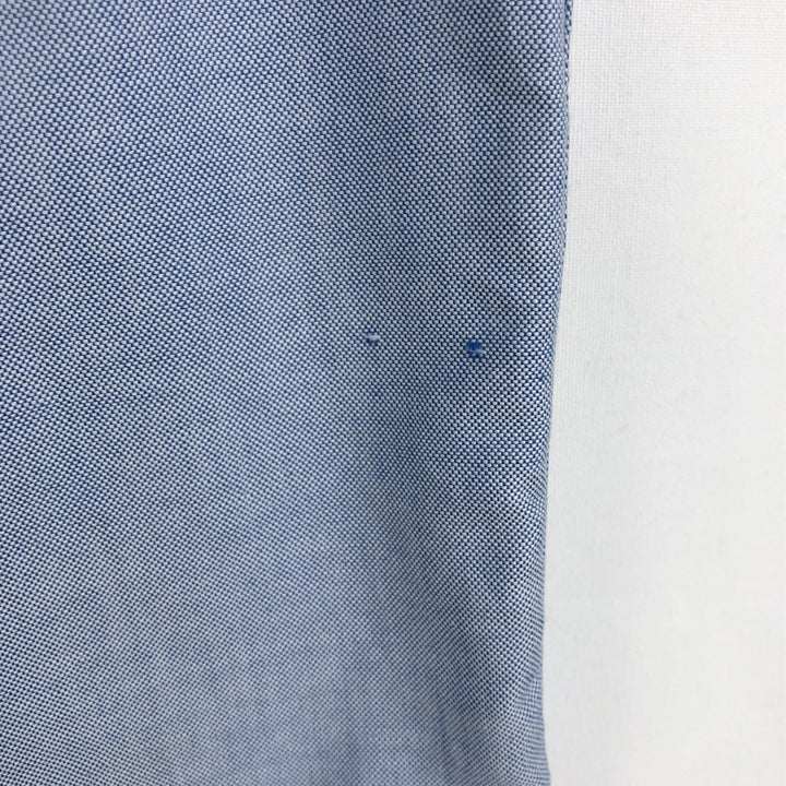 70s-80'S L.L.Bean Short-Sleeve Button-Down Shirt, Made in USA, Men's Size XL (Equivalent), Vintage cotton Blue type light blue Vintage Second Hand